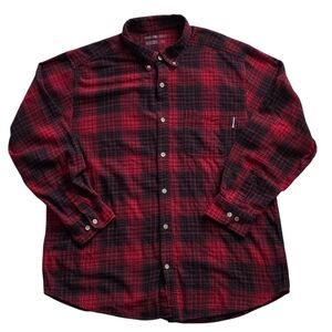 Wolverine 2XL Red Black Plaid Flannel Shirt Rugged Outdoor Quality XXL